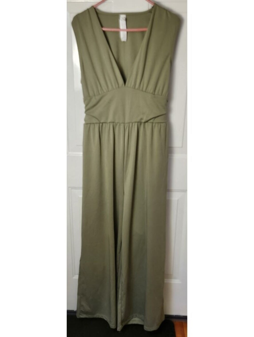 HALARA Jumper Sleeveless V-Neck Wide Leg With Pockets Maxi Length Size XL